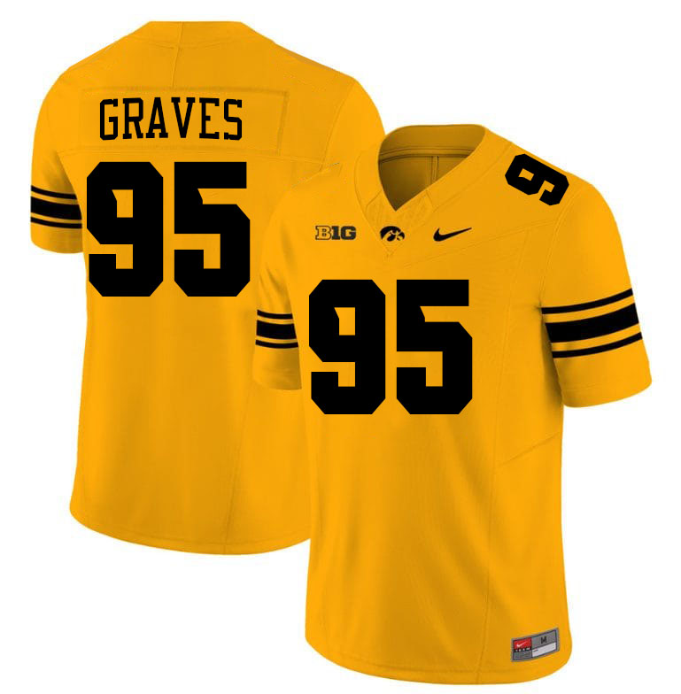 Aaron Graves Iowa Jersey,University Of Iowa Hawkeyes Fotoball Uniforms,Jersey,Gears-Gold